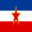 Joegoslavië-Vlag vierkant