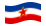 Joegoslavië-Vlag zwaaien