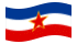 Joegoslavië-Vlag zwaaien