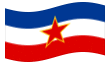 Joegoslavië-Vlag zwaaien
