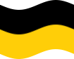 Zwaaien Saksen (Pruisische provincie) vlag statisch